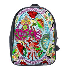 Supersonic Volcanic Splash School Bag (xl) by chellerayartisans