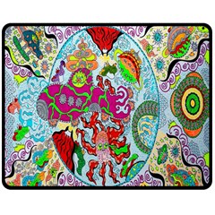 Supersonic Volcanic Splash Double Sided Fleece Blanket (medium)  by chellerayartisans