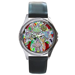 Supersonic Volcanic Mushroom Power Round Metal Watch by chellerayartisans