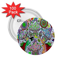 Supersonic Volcanic Mushroom Power 2 25  Buttons (100 Pack)  by chellerayartisans