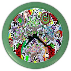 Supersonic Volcanic Mushroom Power Color Wall Clock by chellerayartisans