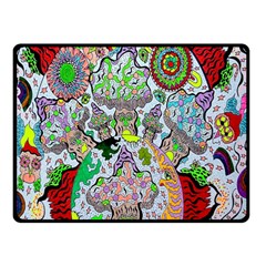 Supersonic Volcanic Mushroom Power Double Sided Fleece Blanket (small)  by chellerayartisans