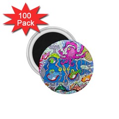 Supersonic Volcanic Fish Sonar Submarine 1 75  Magnets (100 Pack)  by chellerayartisans