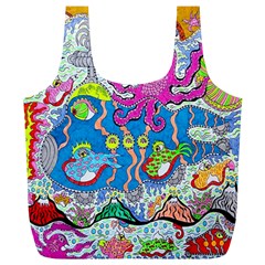 Supersonic Volcanic Fish Sonar Submarine Full Print Recycle Bag (xl) by chellerayartisans