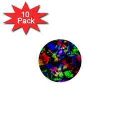 Multicolored Abstract Print 1  Mini Buttons (10 Pack)  by dflcprintsclothing