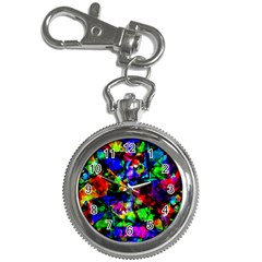 Multicolored Abstract Print Key Chain Watches by dflcprintsclothing