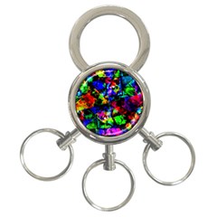 Multicolored Abstract Print 3-ring Key Chain by dflcprintsclothing