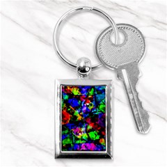 Multicolored Abstract Print Key Chain (rectangle) by dflcprintsclothing