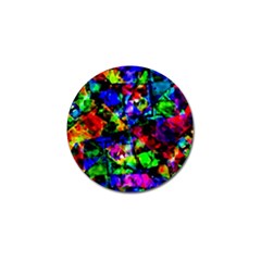 Multicolored Abstract Print Golf Ball Marker