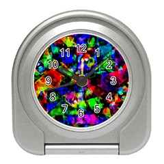 Multicolored Abstract Print Travel Alarm Clock by dflcprintsclothing