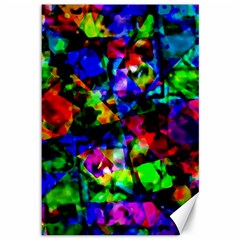 Multicolored Abstract Print Canvas 12  X 18  by dflcprintsclothing