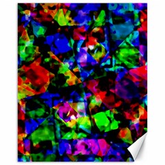 Multicolored Abstract Print Canvas 16  X 20  by dflcprintsclothing