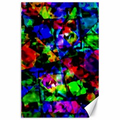 Multicolored Abstract Print Canvas 24  X 36  by dflcprintsclothing