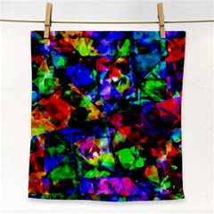 Multicolored Abstract Print Face Towel by dflcprintsclothing