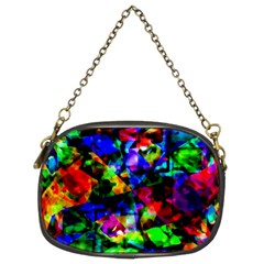 Multicolored Abstract Print Chain Purse (two Sides)