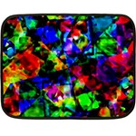 Multicolored Abstract Print Double Sided Fleece Blanket (Mini)  35 x27  Blanket Front