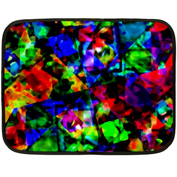 Multicolored Abstract Print Double Sided Fleece Blanket (Mini) 