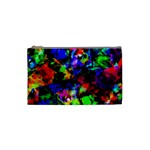 Multicolored Abstract Print Cosmetic Bag (Small) Front