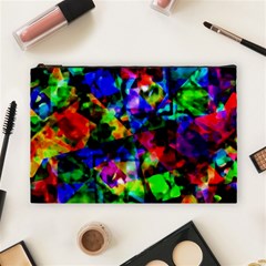 Multicolored Abstract Print Cosmetic Bag (large) by dflcprintsclothing