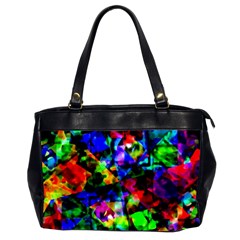 Multicolored Abstract Print Oversize Office Handbag (2 Sides) by dflcprintsclothing