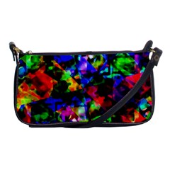 Multicolored Abstract Print Shoulder Clutch Bag