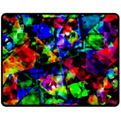 Multicolored Abstract Print Fleece Blanket (medium)  by dflcprintsclothing