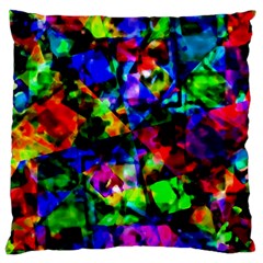 Multicolored Abstract Print Large Cushion Case (two Sides) by dflcprintsclothing