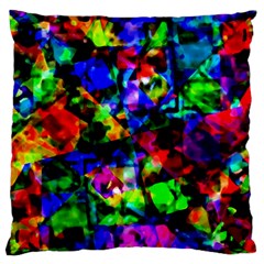 Multicolored Abstract Print Large Flano Cushion Case (two Sides)