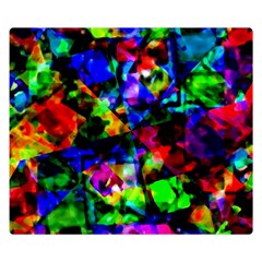 Multicolored Abstract Print Double Sided Flano Blanket (small)  by dflcprintsclothing