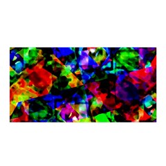 Multicolored Abstract Print Satin Wrap by dflcprintsclothing