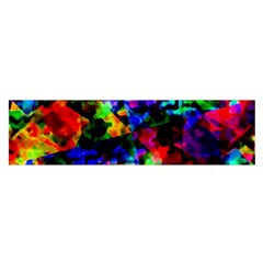 Multicolored Abstract Print Satin Scarf (oblong) by dflcprintsclothing