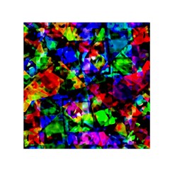 Multicolored Abstract Print Small Satin Scarf (square) by dflcprintsclothing