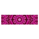 Happy Florals  Giving  Peace And Great Feelings Satin Scarf (Oblong) Front