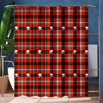 Plaid - red with skulls Shower Curtain 60  x 72  (Medium)  60 x72  Curtain