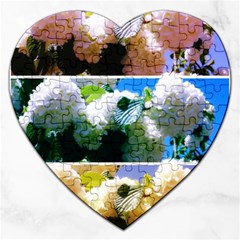 Snowball Branch Collage (i) Jigsaw Puzzle (heart) by okhismakingart