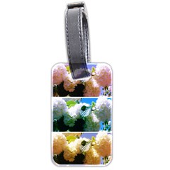 Snowball Branch Collage (i) Luggage Tag (two Sides) by okhismakingart