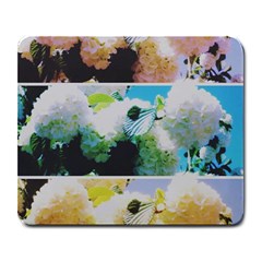 Faded Snowball Branch Collage (ii) Large Mousepads by okhismakingart