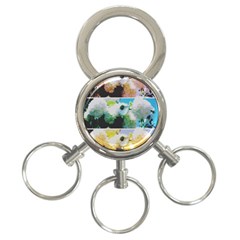 Faded Snowball Branch Collage (ii) 3-ring Key Chain by okhismakingart