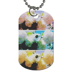 Faded Snowball Branch Collage (ii) Dog Tag (two Sides) by okhismakingart