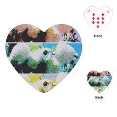 Faded Snowball Branch Collage (ii) Playing Cards Single Design (heart) by okhismakingart