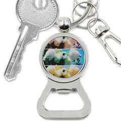 Faded Snowball Branch Collage (ii) Bottle Opener Key Chain by okhismakingart