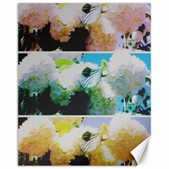 Faded Snowball Branch Collage (ii) Canvas 16  X 20  by okhismakingart