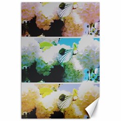 Faded Snowball Branch Collage (ii) Canvas 24  X 36  by okhismakingart