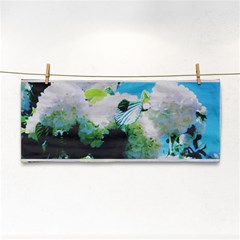 Faded Snowball Branch Collage (ii) Hand Towel by okhismakingart