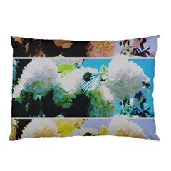 Faded Snowball Branch Collage (ii) Pillow Case by okhismakingart