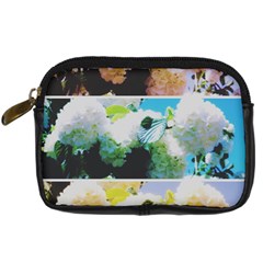 Faded Snowball Branch Collage (ii) Digital Camera Leather Case by okhismakingart