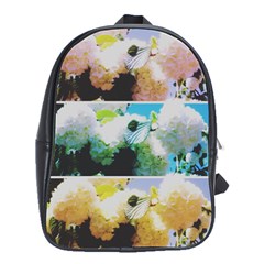 Faded Snowball Branch Collage (ii) School Bag (large) by okhismakingart