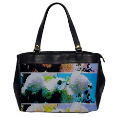 Faded Snowball Branch Collage (ii) Oversize Office Handbag by okhismakingart