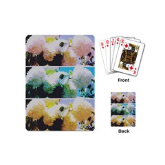 Faded Snowball Branch Collage (ii) Playing Cards Single Design (mini) by okhismakingart