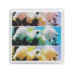 Faded Snowball Branch Collage (ii) Memory Card Reader (square) by okhismakingart